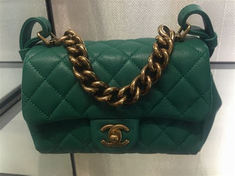 chanel green trapezio|CHANEL.